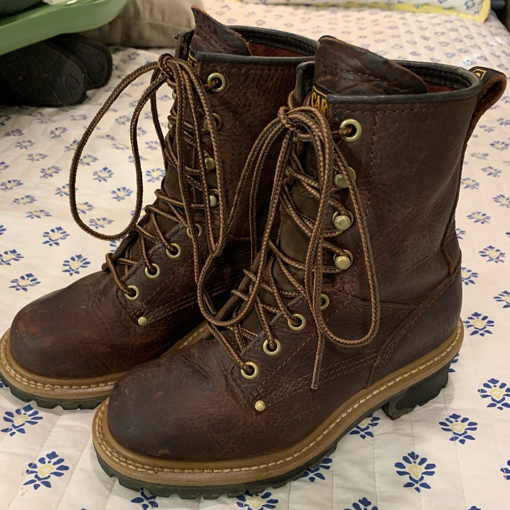 Women’s Carolina Brand 8” Elm Logger- Leather Workboots- Size 5-Great Condition!